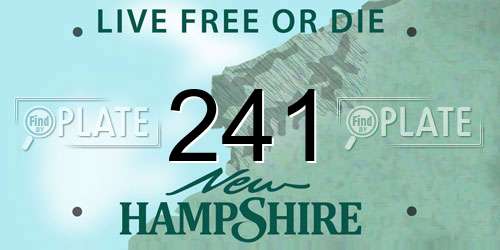 241 New Hampshire License Plate