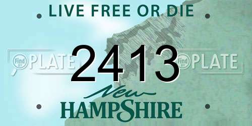 2413 New Hampshire License Plate