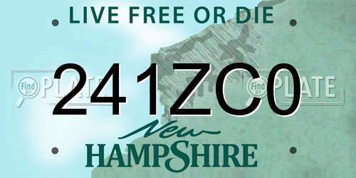 241ZC0 New Hampshire License Plate
