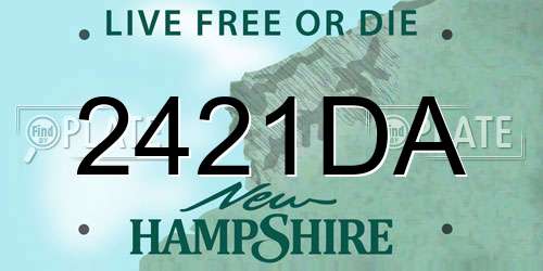 2421DA New Hampshire License Plate