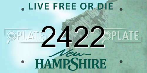 2422 New Hampshire License Plate