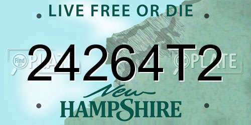 24264T2 New Hampshire License Plate