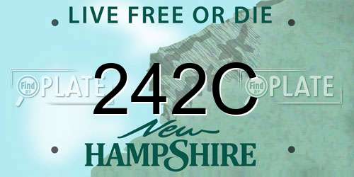 242C New Hampshire License Plate