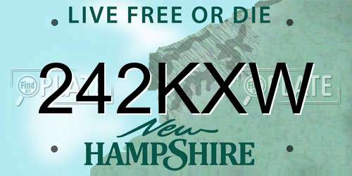 242KXW New Hampshire License Plate