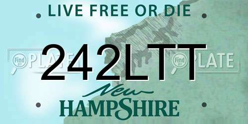 242LTT New Hampshire License Plate
