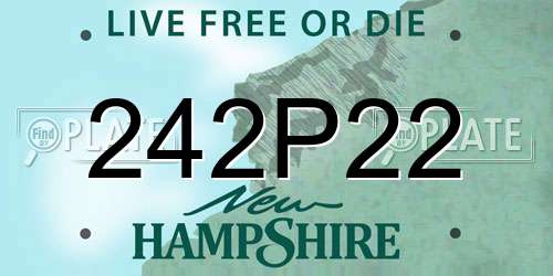 242P22 New Hampshire License Plate
