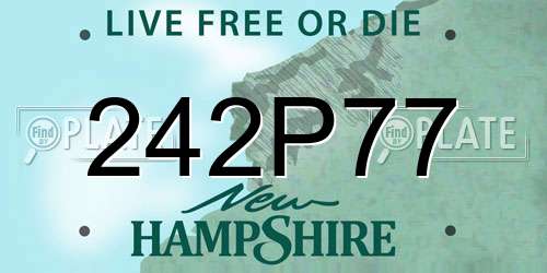 242P77 New Hampshire License Plate