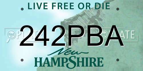 242PBA New Hampshire License Plate