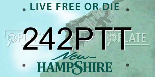 242PTT New Hampshire License Plate