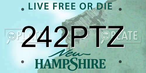 242PTZ New Hampshire License Plate