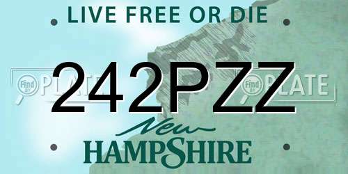 242PZZ New Hampshire License Plate
