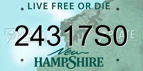 24317S0 New Hampshire License Plate