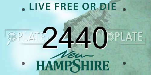 2440 New Hampshire License Plate