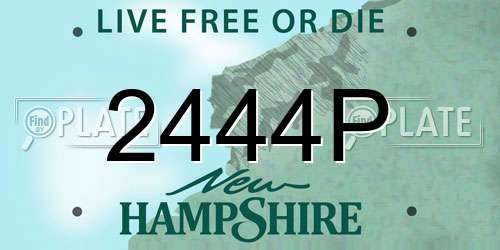 2444P New Hampshire License Plate