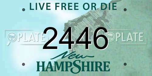 2446 New Hampshire License Plate
