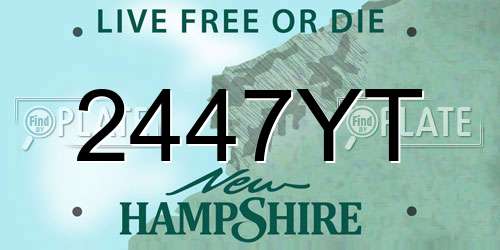 2447YT New Hampshire License Plate