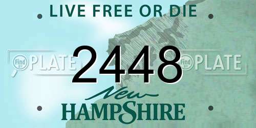 2448 New Hampshire License Plate