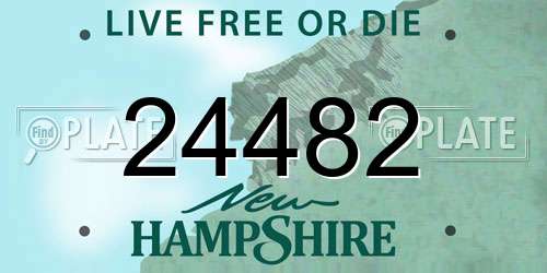 24482 New Hampshire License Plate