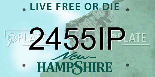 2455IP New Hampshire License Plate