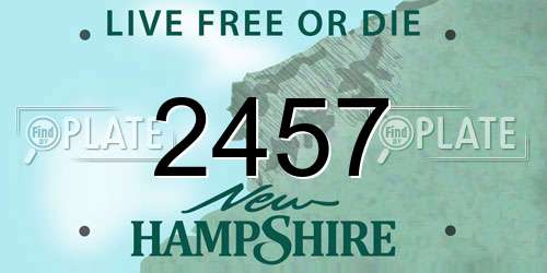 2457 New Hampshire License Plate