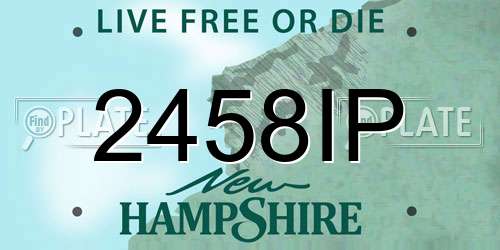 2458IP New Hampshire License Plate