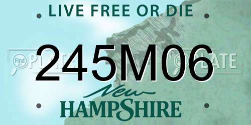 245M06 New Hampshire License Plate