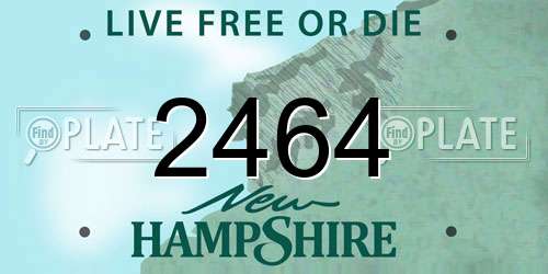 2464 New Hampshire License Plate