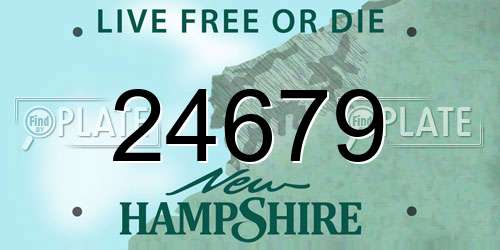 24679 New Hampshire License Plate