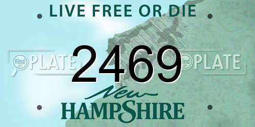 2469 New Hampshire License Plate