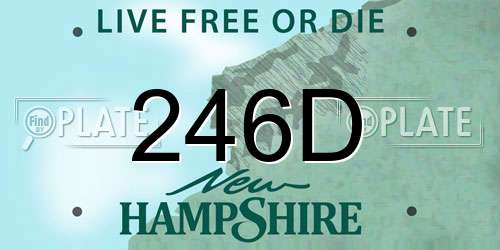 246D New Hampshire License Plate