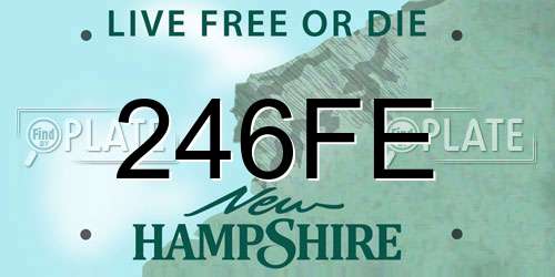 246FE New Hampshire License Plate