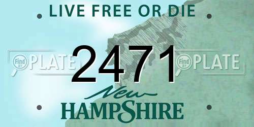 2471 New Hampshire License Plate