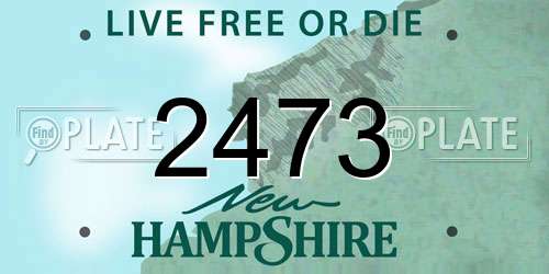 2473 New Hampshire License Plate