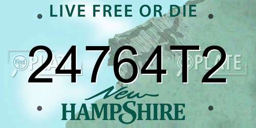 24764T2 New Hampshire License Plate