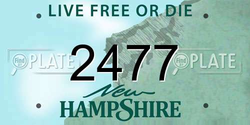 2477 New Hampshire License Plate