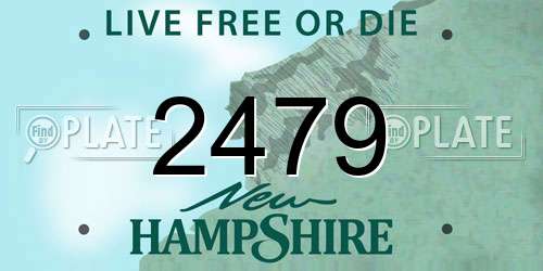2479 New Hampshire License Plate