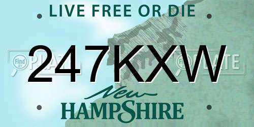 247KXW New Hampshire License Plate