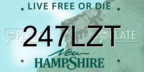 247LZT New Hampshire License Plate