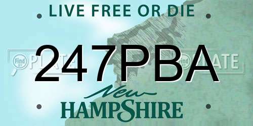 247PBA New Hampshire License Plate