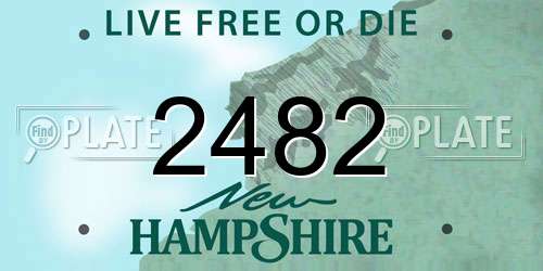 2482 New Hampshire License Plate
