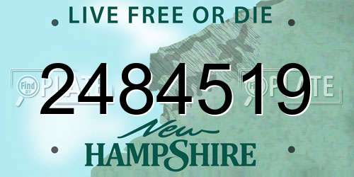 2484519 New Hampshire License Plate