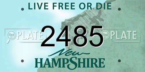 2485 New Hampshire License Plate