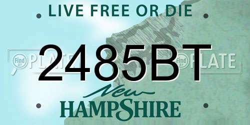 2485BT New Hampshire License Plate