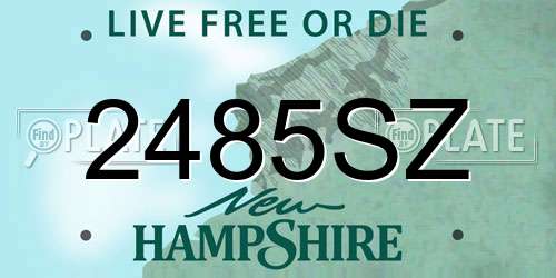 2485SZ New Hampshire License Plate