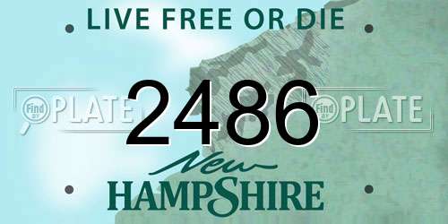 2486 New Hampshire License Plate