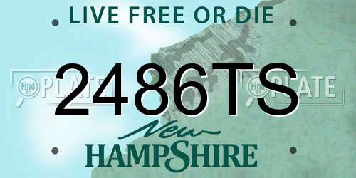 2486TS New Hampshire License Plate