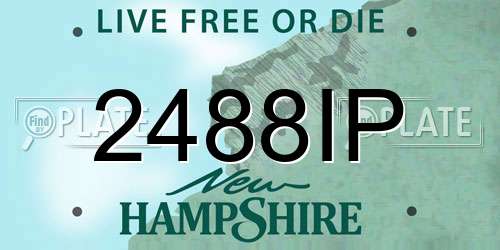 2488IP New Hampshire License Plate