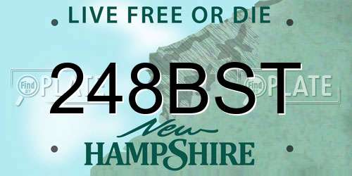 248BST New Hampshire License Plate