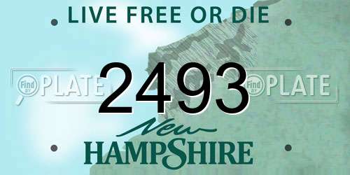 2493 New Hampshire License Plate