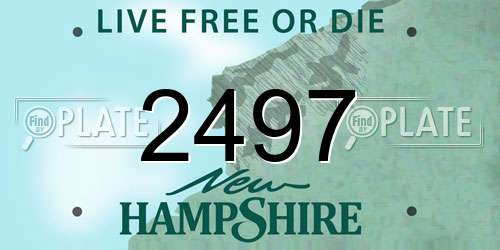 2497 New Hampshire License Plate